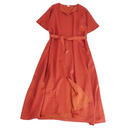 Hermes Dress 2024ss With Belt All Over Pattern Sil