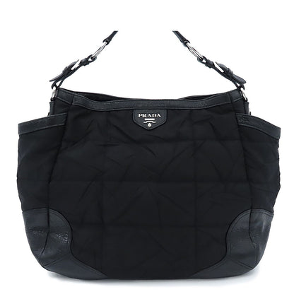 Prada Shoulder Bag Black Nylon Oneshoulder Quilted