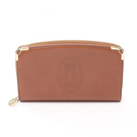 Cartier Round Wallet Marcello Brown Leather