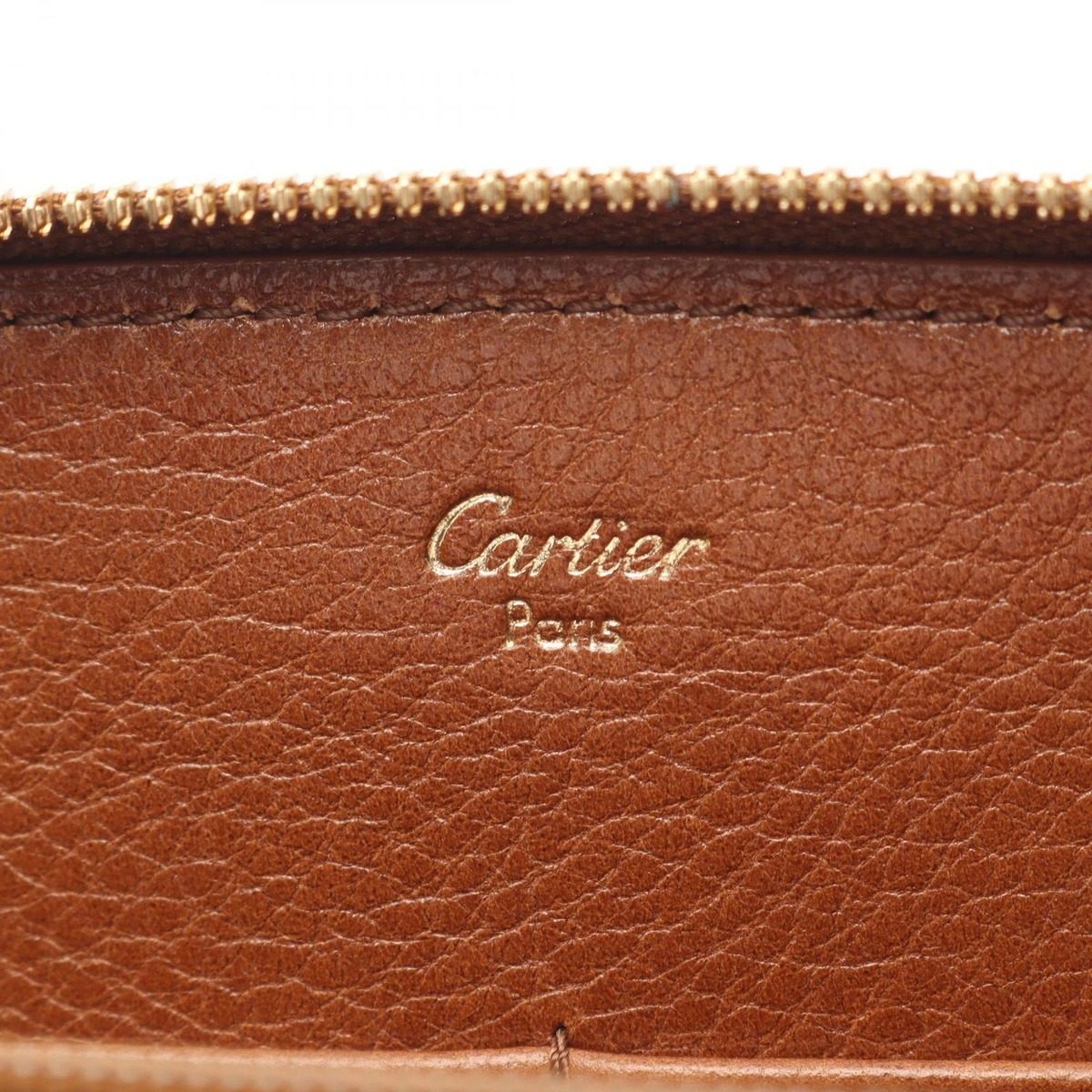 Cartier Round Wallet Marcello Brown Leather — view 4