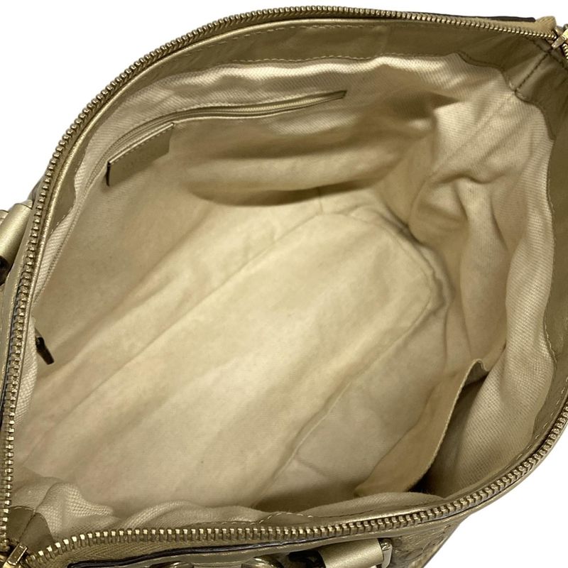 Gucci Handbag Sookie Stripe Line 247902 Gold Leather
