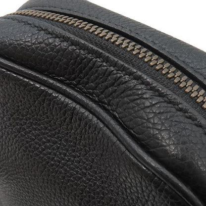 Gucci Shoulder Bag Logo Print Leather Black Gold Hardware Black Mini 574803