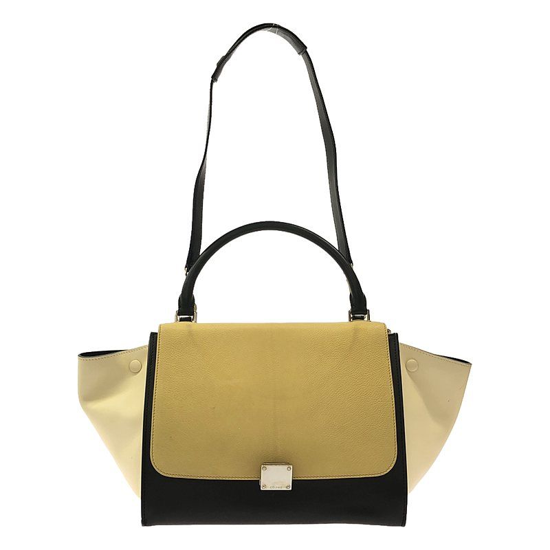 Celine | Phoebe Period 2way Shoulder Leather Trapeze Hand Tote Bag | Yellow
