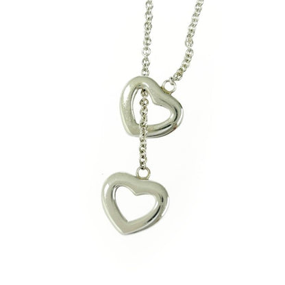 Tiffany & Co Silver Heart Link Lariat Necklace 8.8g 925 Engraved 421321 Necklace