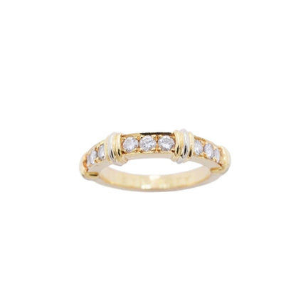 Cartier Ring Contessa 18k Yellow Gold 18k White Diamond — view 2