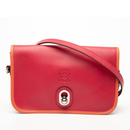 Loewe Anagram Ines Crossbody Bag Pink Orange Leather