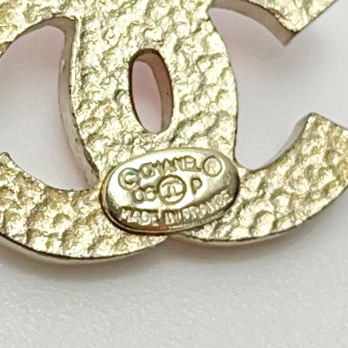 Chanel Cocomark A31068 Gold X Pink Earrings Rhinestone GP Women's Accessories