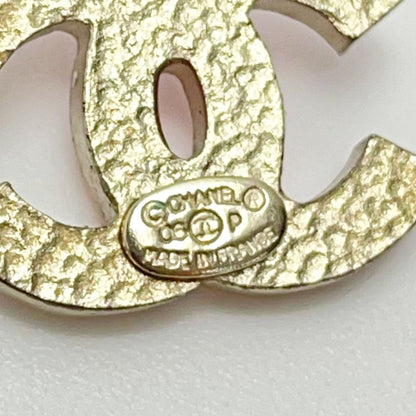 Chanel Cocomark A31068 Gold X Pink Earrings Rhinestone GP Women's Accessories