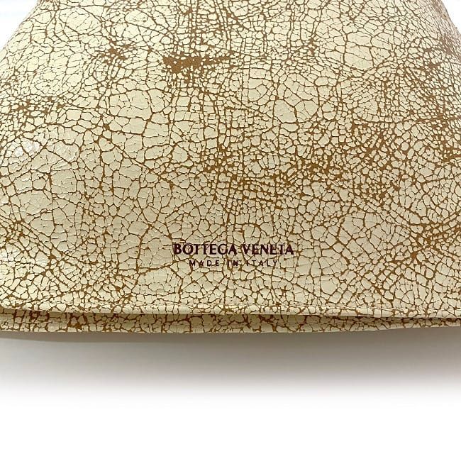 Bottega Veneta Twist Clutch Bag Beige White 607964