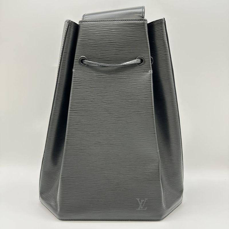 Louis Vuitton M80153 Sac Ad Shoulder Bag Epi Leather Noir Black Ladies Men