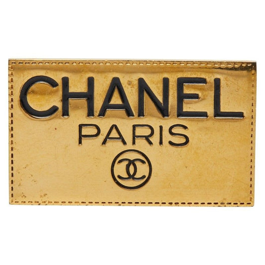 Chanel Logo Plate Gold Plated