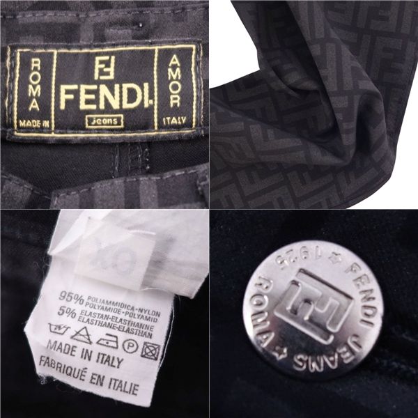 Vintage Fendi Pants Long Pants Zucca Print Na