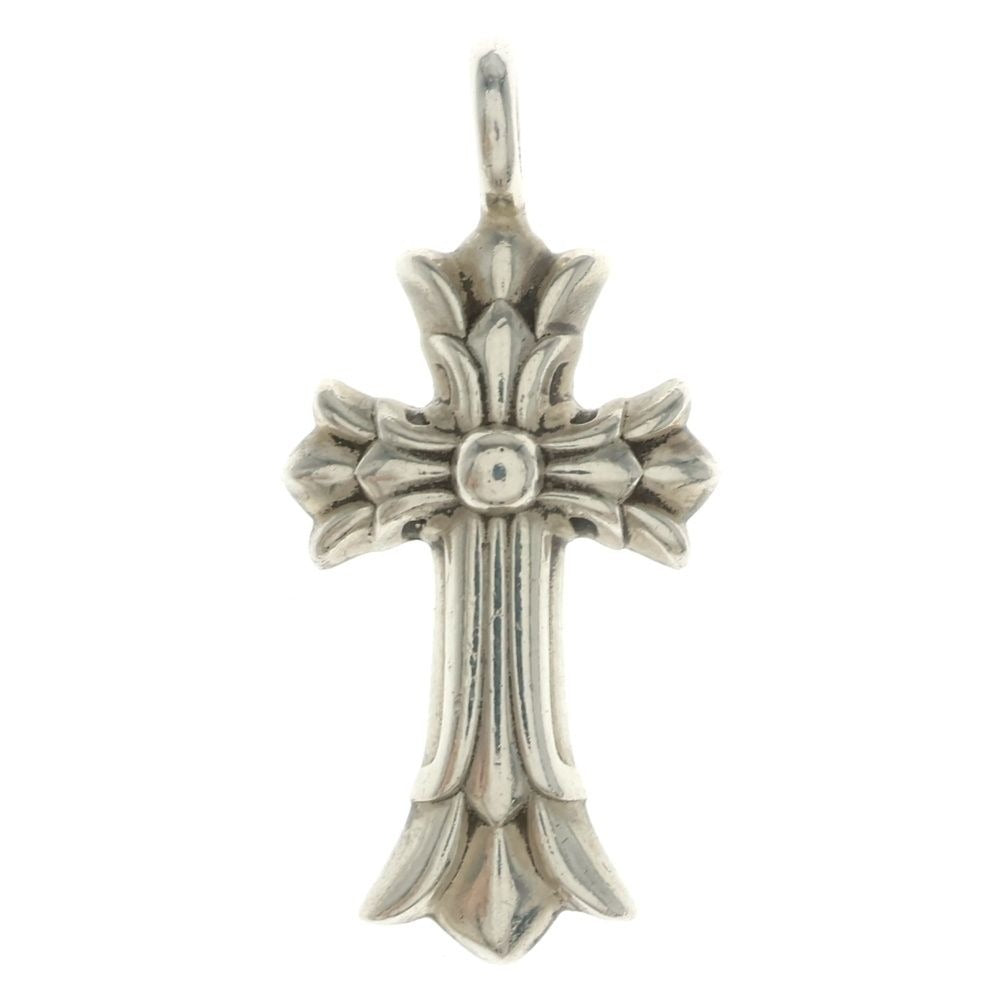 Chrome Hearts Dbl CH Crs Double Cross Charm Pendant Top Silver
