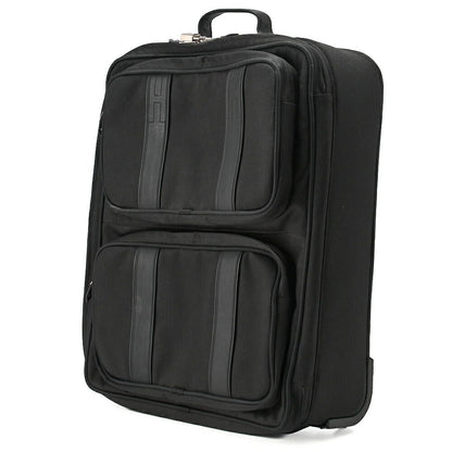 Hermes Acapulco Carry Bag Twirl Chevron Black Ladies Men Suitcases Handbags