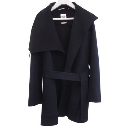 Hermes Blanket Coat 4 E0104 db Cashmere Navy Black Outerwear 1230