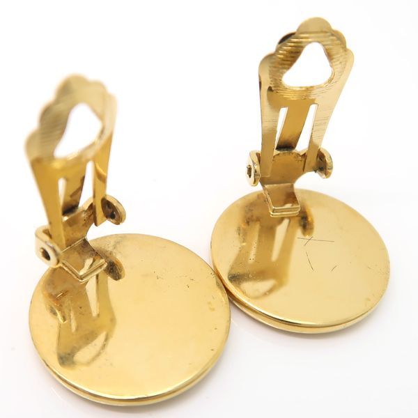 Christian Dior Earring GP Round Dior Logo Germany Gold Christian Dior