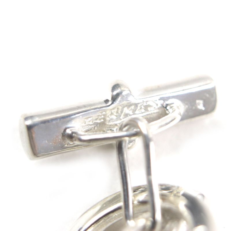 Hermes Vintage Glenan 925 Cufflinks Button Cufflinks Silver Made In France
