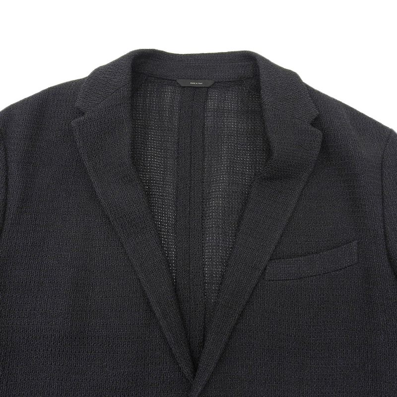 Fendi Current Black Tag Wool Silk Blend Organdie Summer Jacket 50 Black Men's