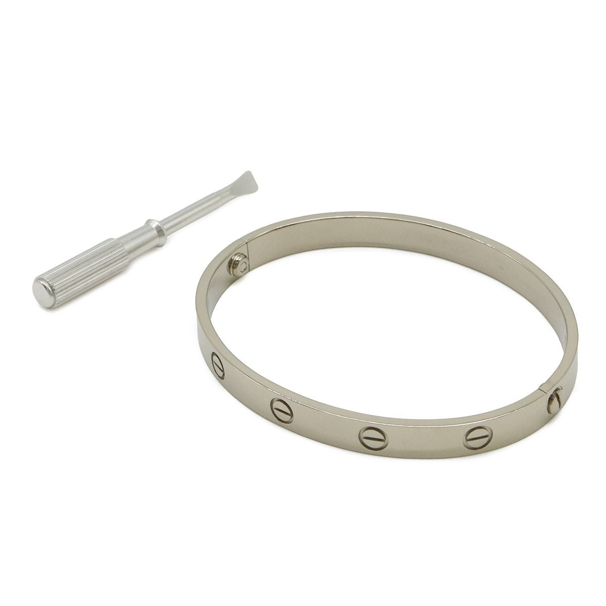 Cartier Love Bracelet Bangle 18k White Gold 18