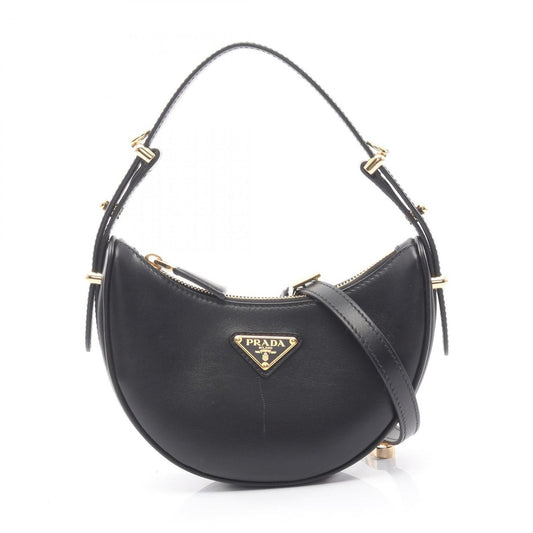 Prada Handbag Soft Calf Black Leather Small