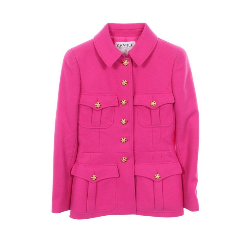 Chanel Coco Mark Gripoix Button Wool Jacket