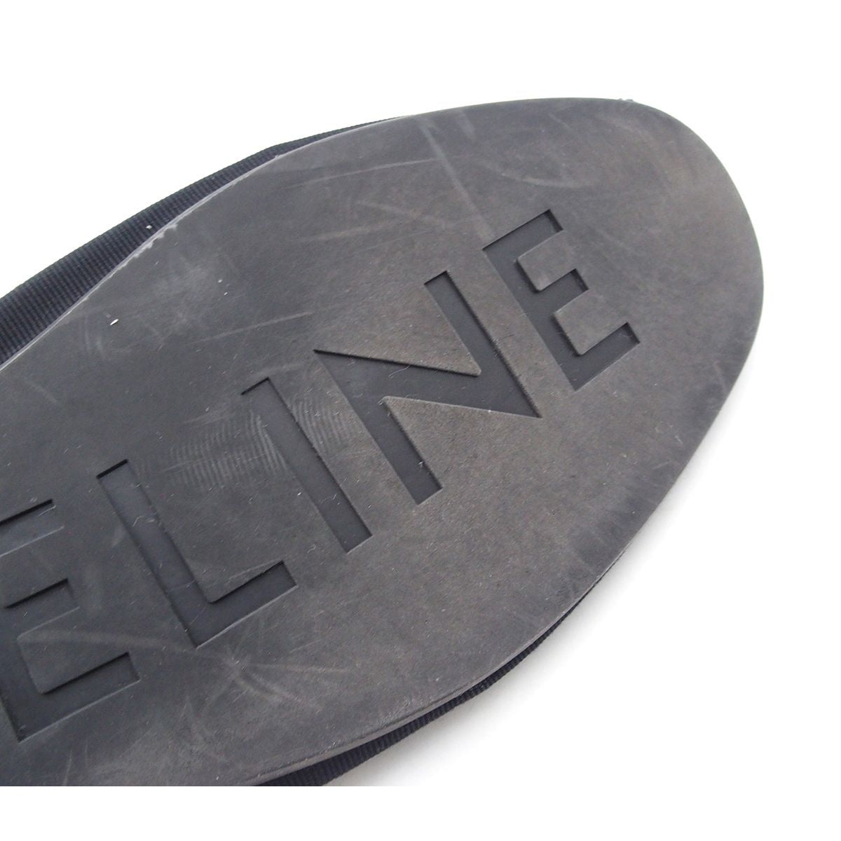 Celine Flat Sneakers Black Velvet Suede Grosgrain Shoes — view 6