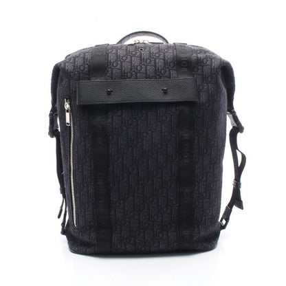 Dior Backpack Safari Oblique Black Canvas Leather