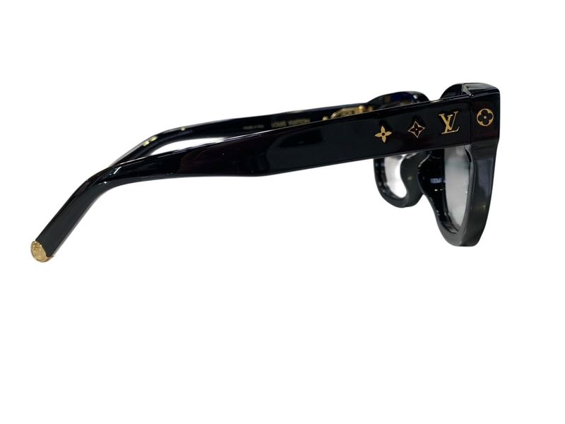 2505 Louis Vuitton Sunglass Es My Monogram Square 5417 Plastic Noir Black Gold