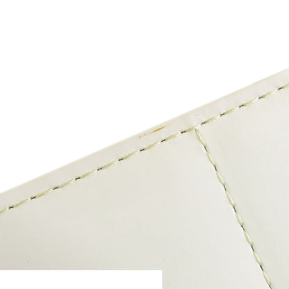 Goyard Flap Wallet White Leather Herringbone — view 8