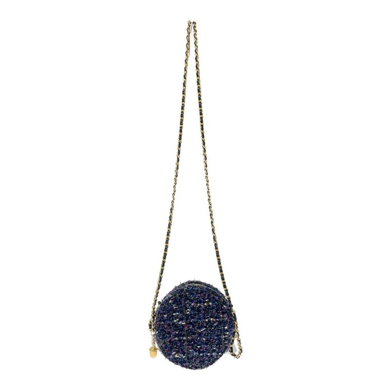 Chanel Tweed Round Chain Shoulder Bag Multicolor 429024 Shoulder Bag