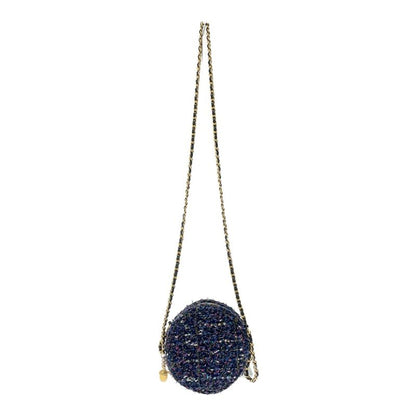 Chanel Tweed Round Chain Shoulder Bag Multicolor 429024 Shoulder Bag