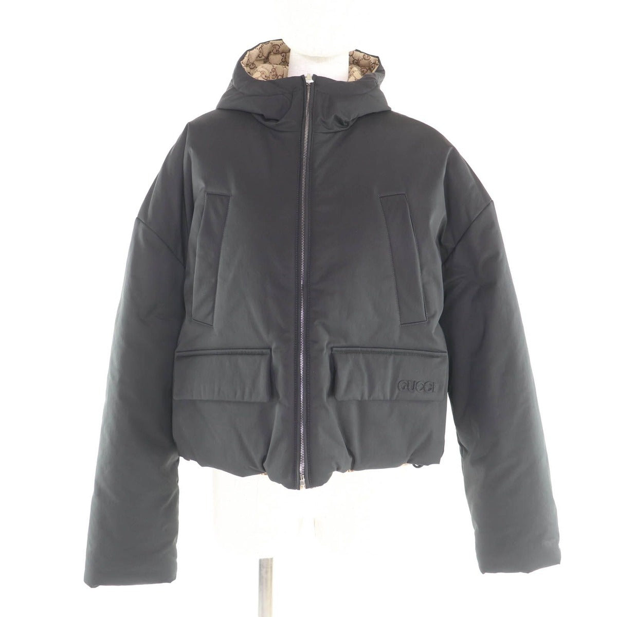 Gucci Made Reversible Logo Patch GG Canvas Jacket Black