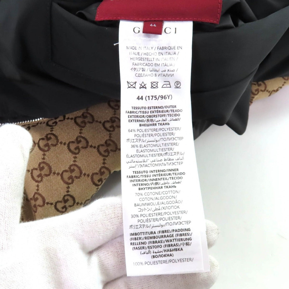 Gucci Made Reversible Logo Patch GG Canvas Jacket Black — view 15