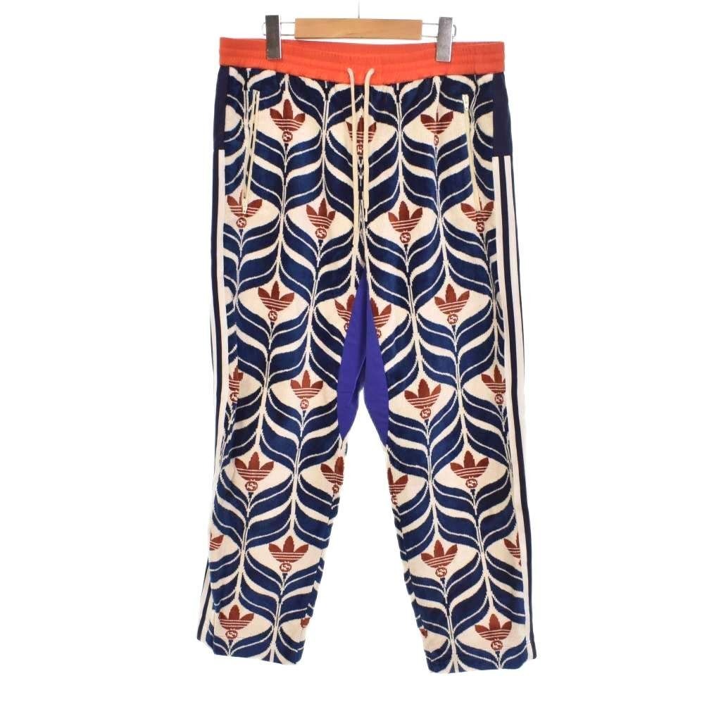 Gucci Adidas Trefoil Corduroy Pants 48 Navy