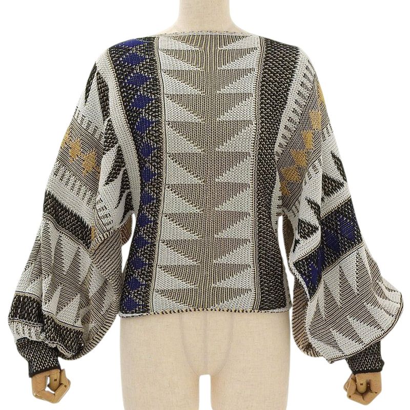 Louis Vuitton 2019item Drop Shoulder Ethnic Style Boat Neck Open Arm Low Gauge