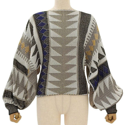 Louis Vuitton 2019item Drop Shoulder Ethnic Style Boat Neck Open Arm Low Gauge