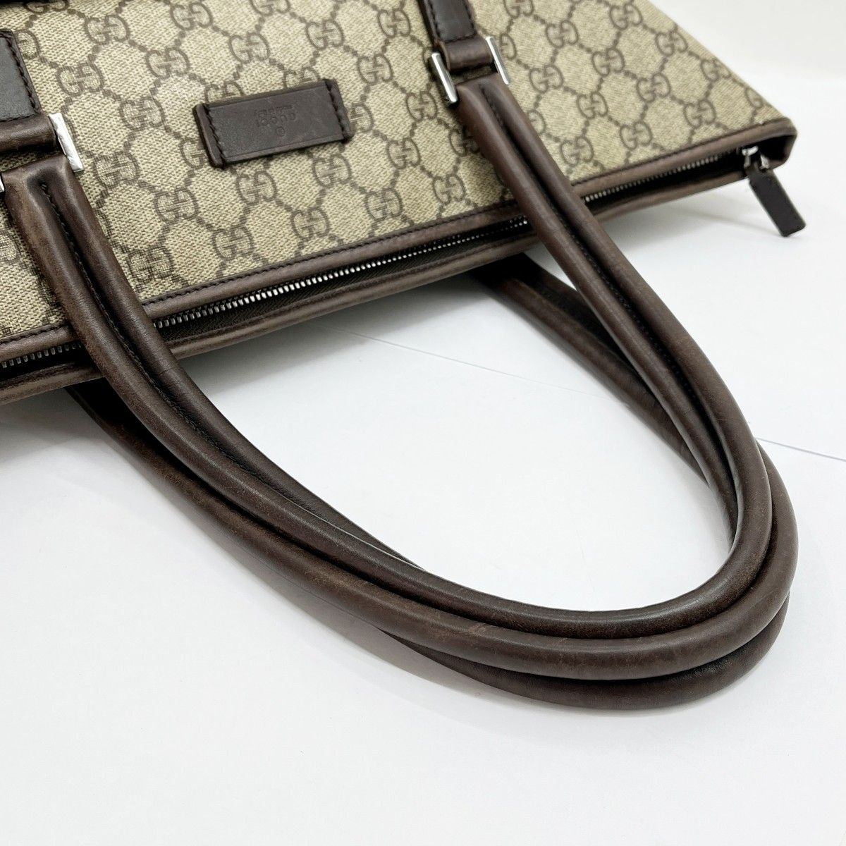 Gucci GG Supreme Tote Bag 108832 Brown