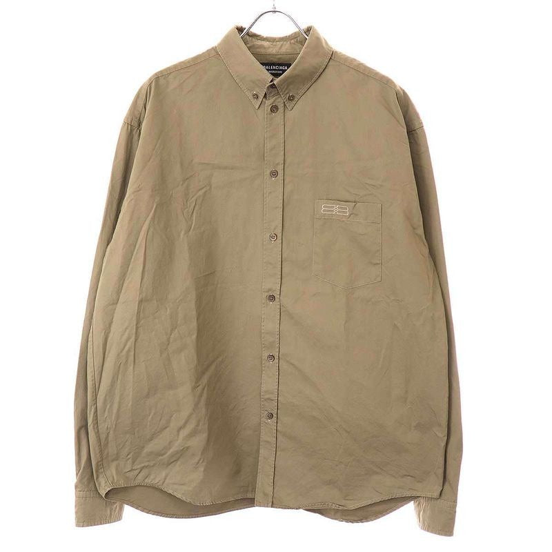 Balenciaga BB Icon Shirt Large Fit Tyb18 Brownish 39