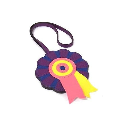 Hermes Omotesando Limited Agneau Milo Veau Key Holder Bag Charm Purple