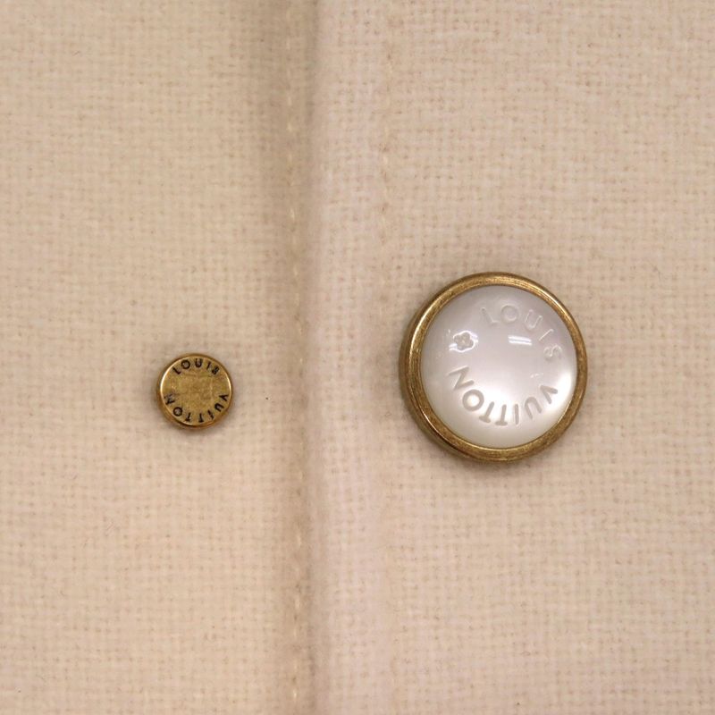 Louis Vuitton Sailor Varsity 1afqm3 Calf Wool Glass Beige LV White Blouson 1185