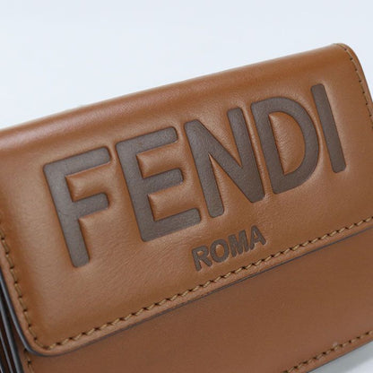 Fendi 8m0395 Tri-fold Wallet Leather Women