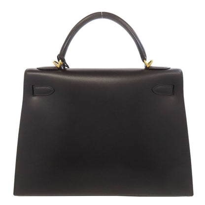 Hermes Kelly 32 Outer Stitch Gold Hardware Handbag Box Calf Women