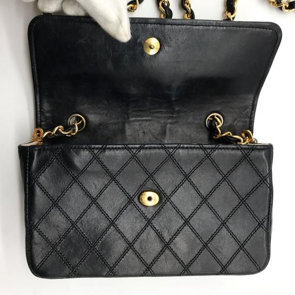 CHANEL CC Vintage Single Flap Bag Large Coco Quilted Chain Shoulder