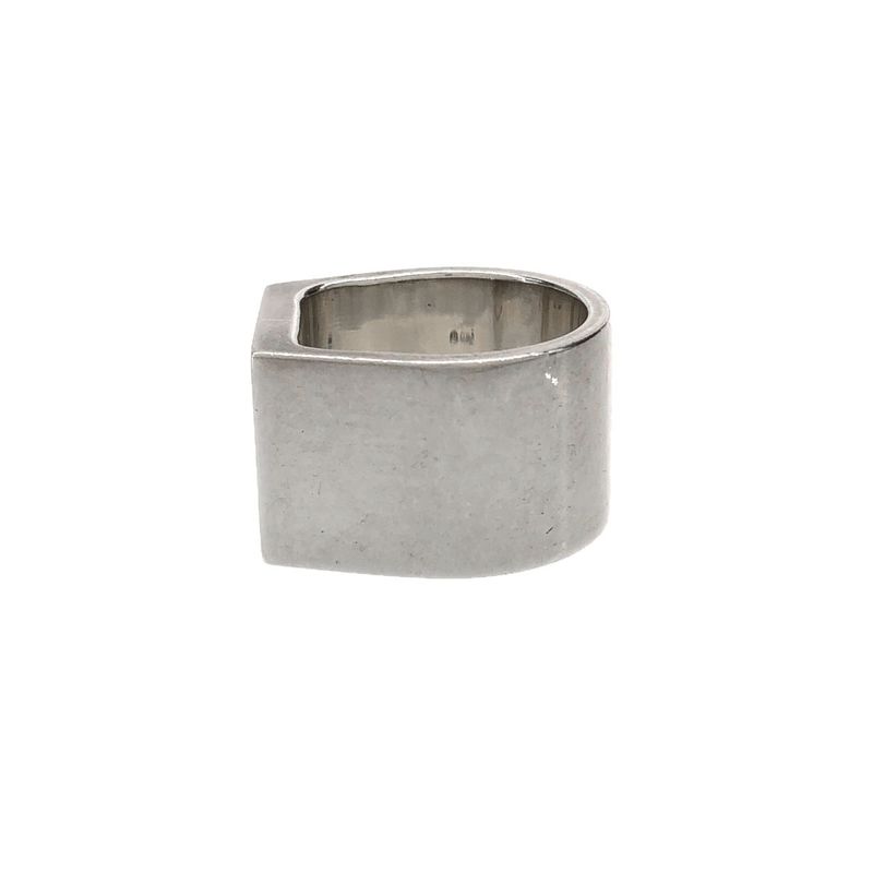 Gucci Square Signet Ring Silver About Size 14