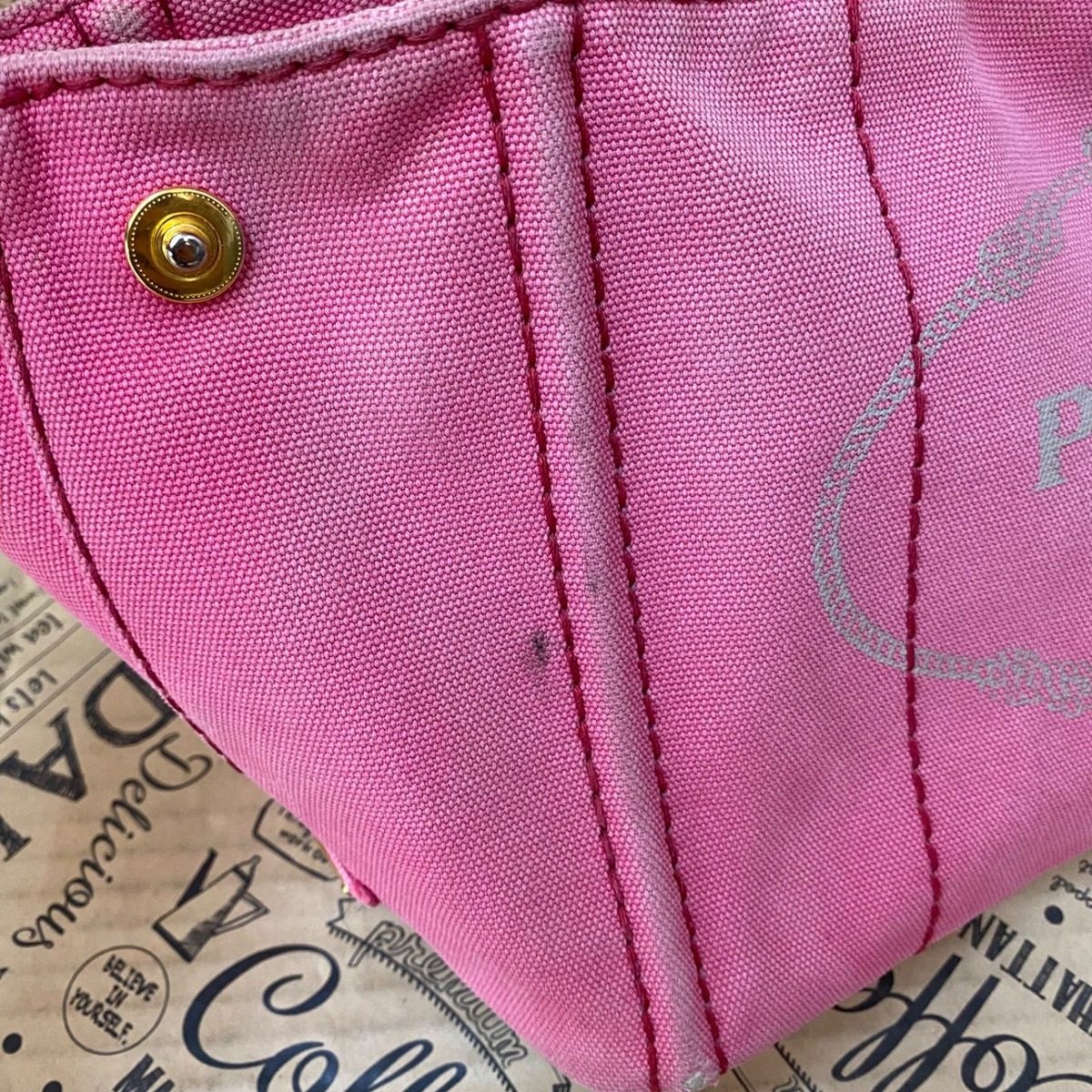 Prada Shoulder Bag Canapa Pink — view 11