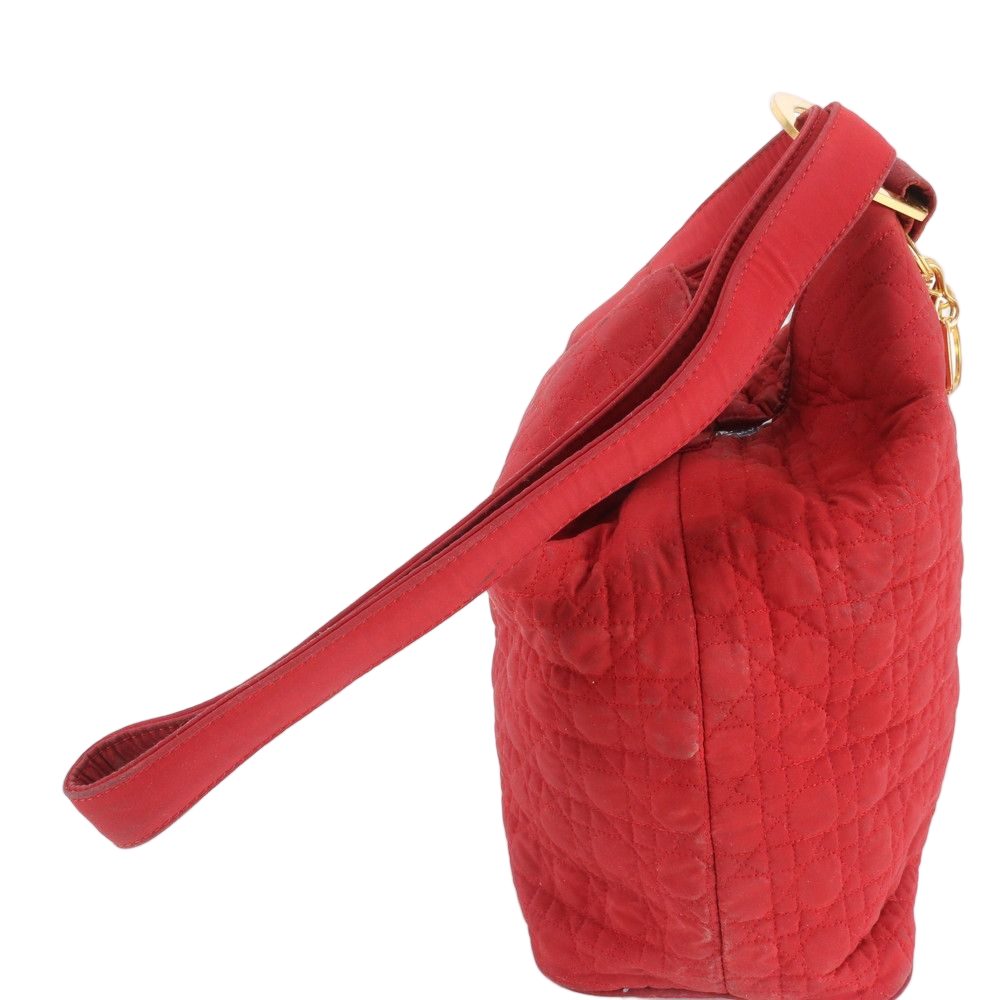 Dior Cannage Shoulder Bag Tote Hand Gold Pouch Ene — view 2