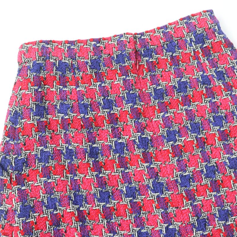 CHANEL P51393v38323 Silk Cotton Coco Mark Button Tweed Tight Skirt Multicolor