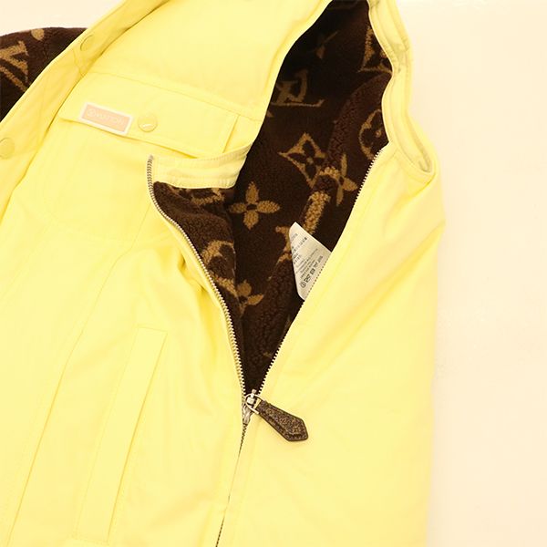 Louis Vuitton Down Vest Medium Boa Vccw02 Ca36929 Ladies Size 38 Lemon Yellow