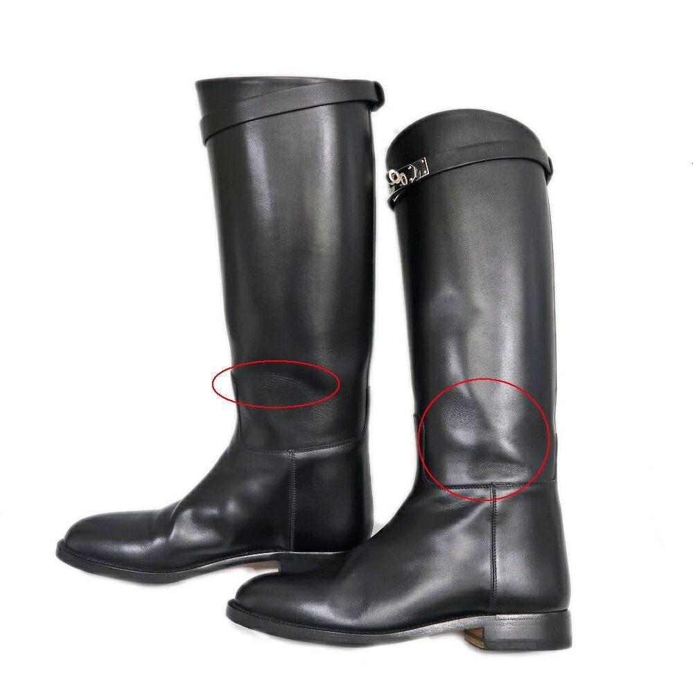 Hermes Jumping Boots 36 Silver Black Cles — view 5