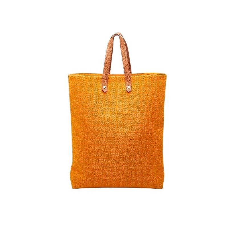 Hermes Amedaba Diago GM Tote Orange Wool Cotton